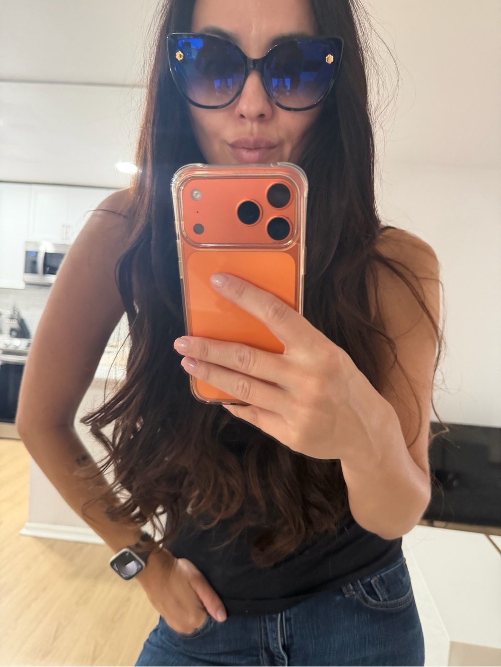 Salvatore Ferragamo Blue Gradient Lens Sunglasses with Navy Frame - Picture 4 of 4